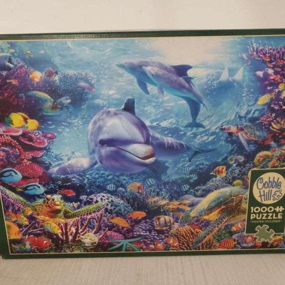 1000 Piece Cobble Hills Puzzle - Dolphins at Play
